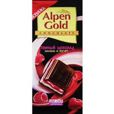Шоколад темный Малина и йогурт Alpen Gold 90г 