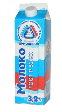 Молоко пастеризованное 3,2% Ярмолпрод 1л