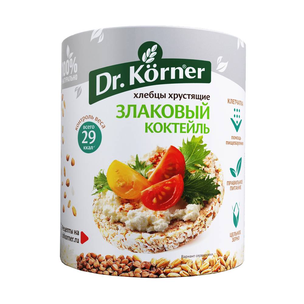 Хлебцы Злаковый коктейль, Dr. Korner, 90гр