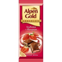 Шоколад молочный Клубника и йогурт Alpen Gold 90г