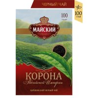 Чай крупнолистовой черный Корона Российской Империи Майский 100гр