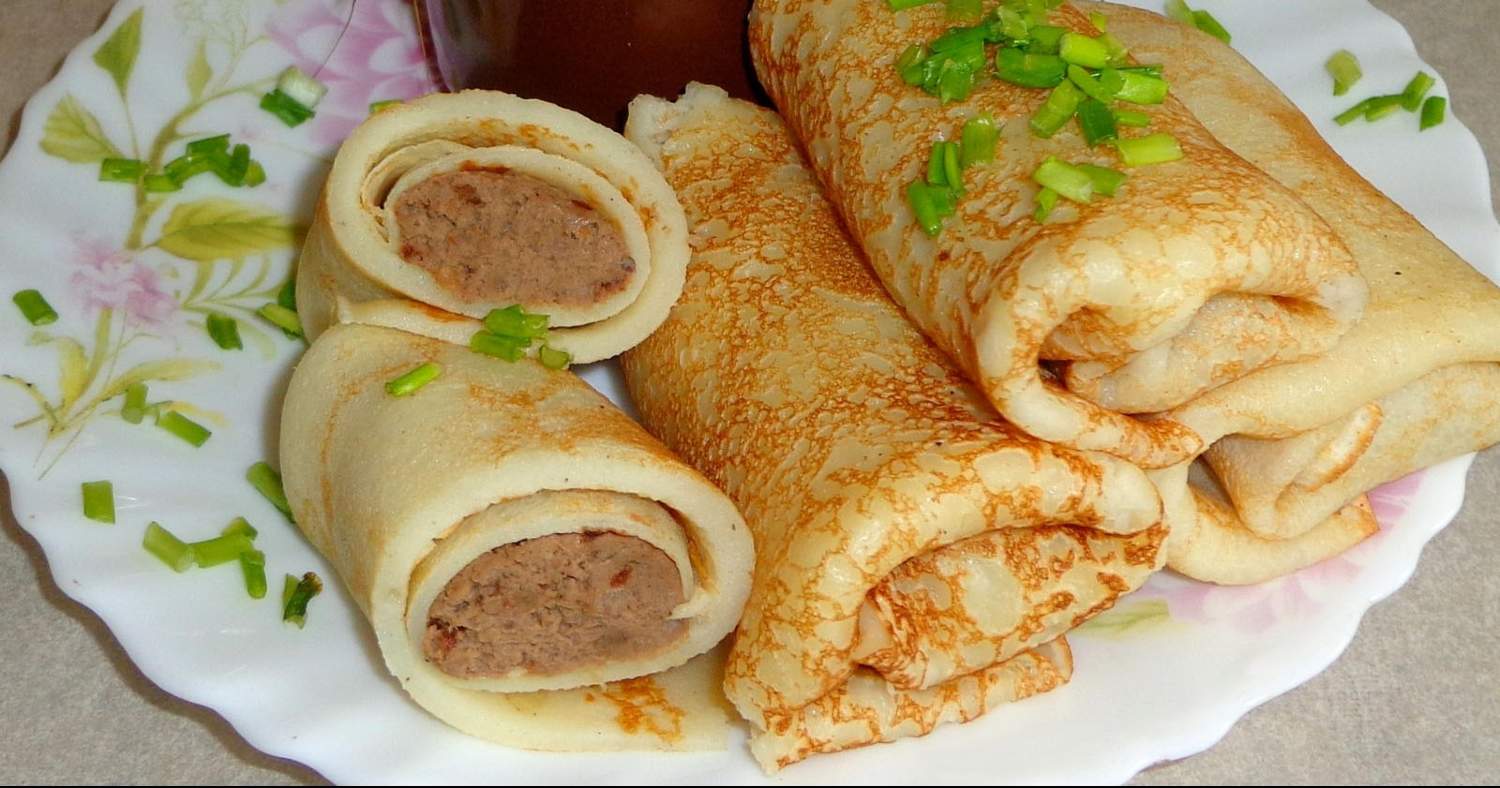 Блинчики С Мясом Пошаговый Рецепт С Фото