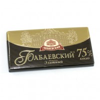 Шоколад Элитный 75% какао, Бабаевский 100г 